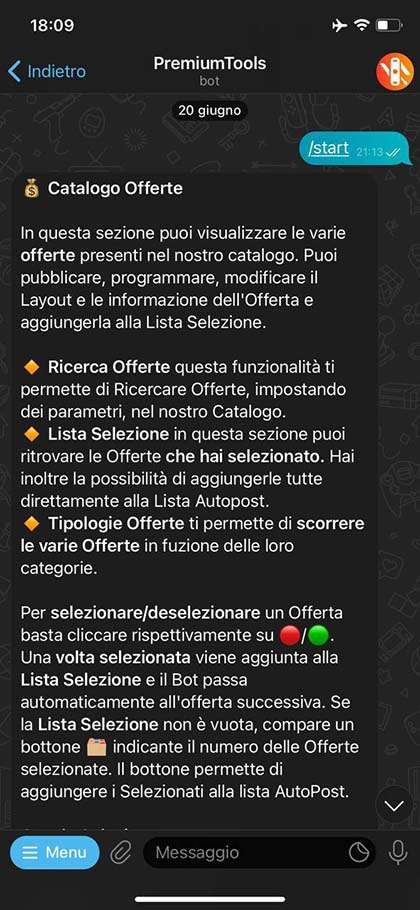 Catalogo offerte Amazon del BOT Sezione che mostra il nostro catalogo personale di offerte Amazon che puoi pubblicare