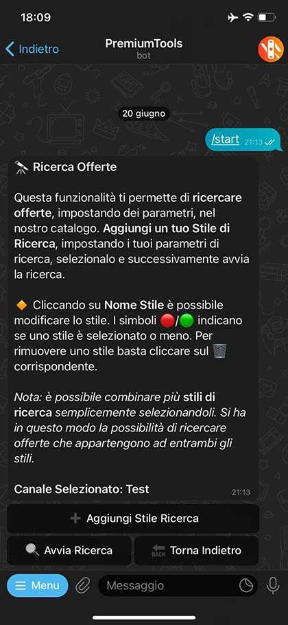 Fuznionalità ricerca di offerte Ricerca le offerte all'interno del BOT tramite questa funzionalità