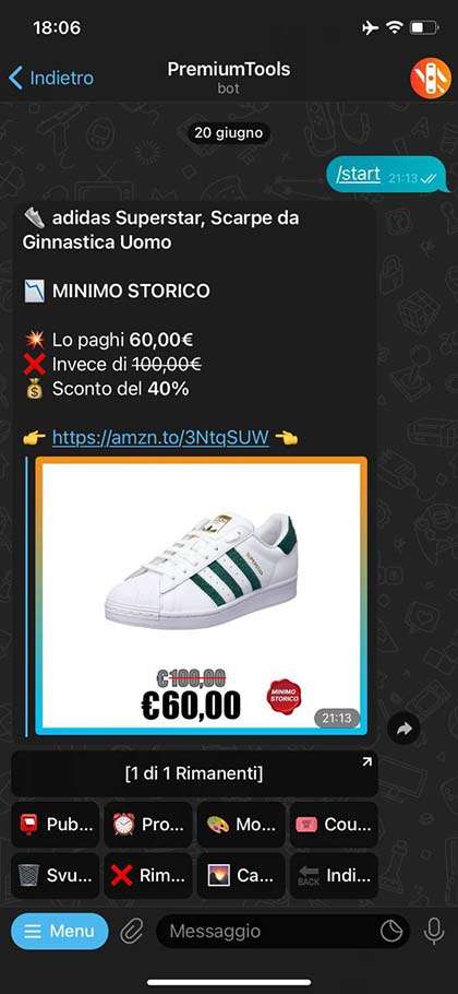 Post creato con il BOT Post offerta Amazon creato con il BOT