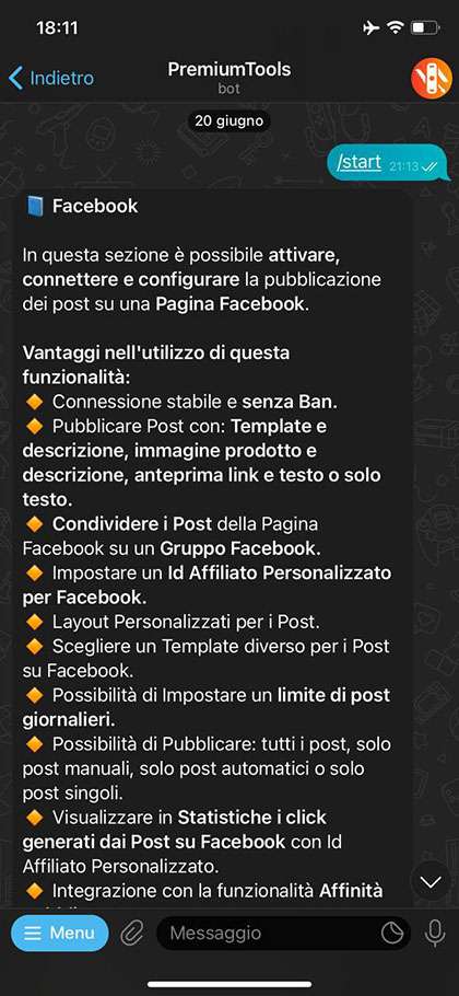 Sezione Facebook Integrazione con cui pubblicare le offerte Amazon anche su pagine o gruppi Facebook